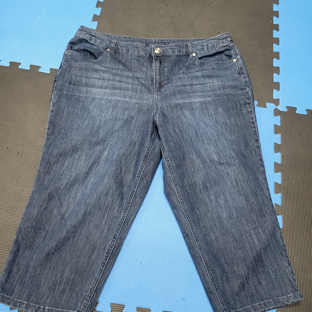 CJ Banks Dark Blue Cropped Jeans